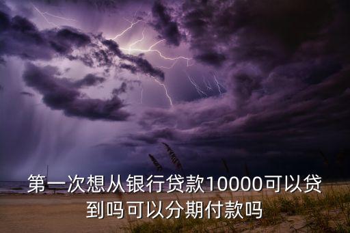 第一次想從銀行貸款10000可以貸到嗎可以分期付款嗎