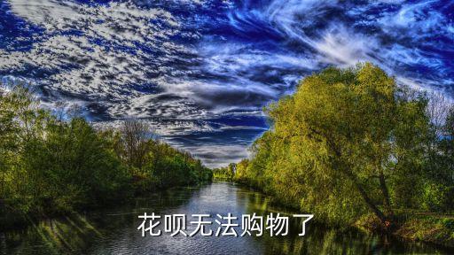 花唄無法購物了