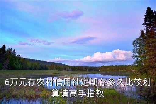 6萬(wàn)元存農(nóng)村信用社定期存多久比較劃算請(qǐng)高手指教