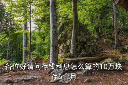 各位好請(qǐng)問(wèn)存錢利息怎么算的10萬(wàn)塊存6個(gè)月