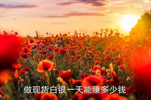 白銀一天能賺多少錢，做現(xiàn)貨白銀一天能賺多少錢