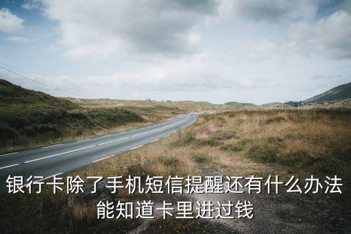 銀行卡除了手機短信提醒還有什么辦法能知道卡里進過錢