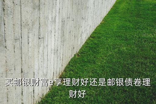 郵銀財(cái)富e享和債券有什么區(qū)別，郵儲(chǔ)銀行的理財(cái)產(chǎn)品財(cái)富債券和財(cái)富e享一樣嗎