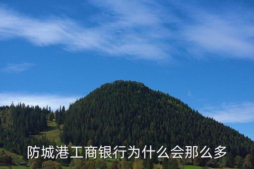 防城港工商銀行為什么會那么多