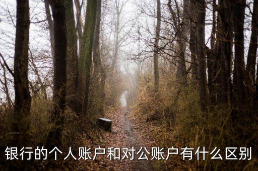 銀行的個(gè)人賬戶和對(duì)公賬戶有什么區(qū)別