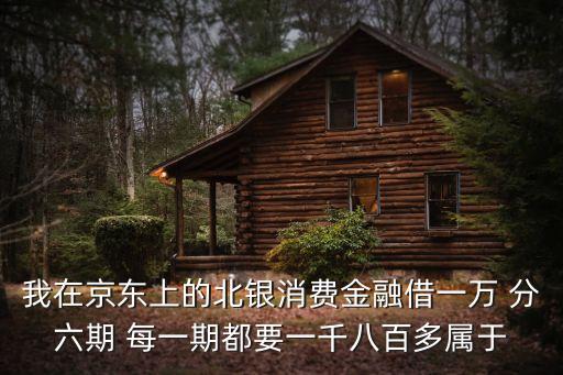 北銀消費(fèi)貸利息多少，我在京東上的北銀消費(fèi)金融借一萬(wàn) 分六期 每一期都要一千八百多屬于