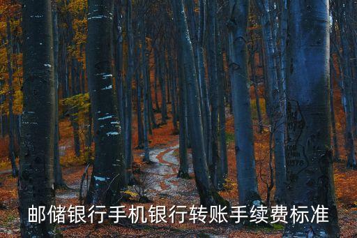 郵儲銀行手機銀行轉(zhuǎn)賬手續(xù)費標準