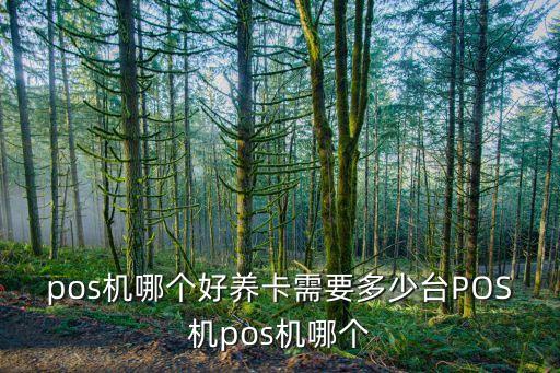 養(yǎng)卡需要多少pos，精養(yǎng)卡需要幾個(gè)pos機(jī)