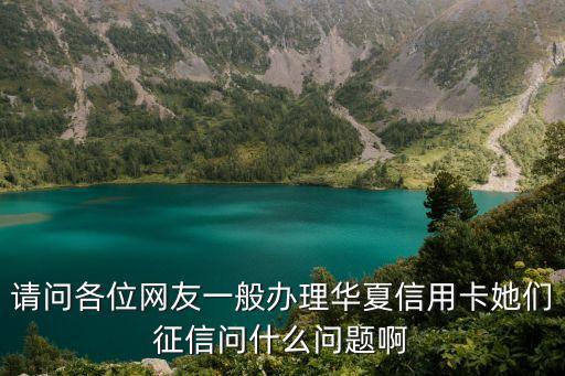 請問各位網(wǎng)友一般辦理華夏信用卡她們征信問什么問題啊