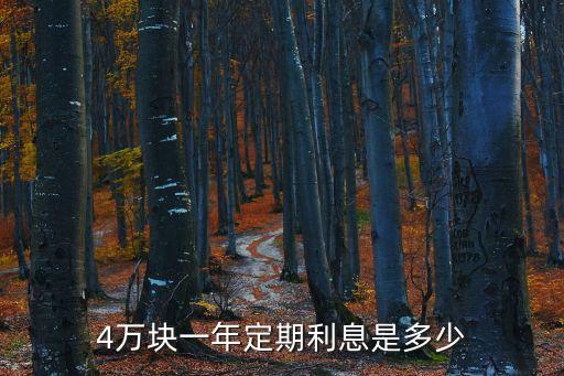 四萬一年利息多少錢，4萬塊一年定期利息是多少