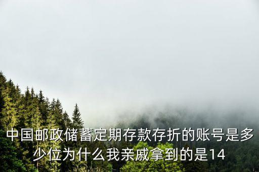 中國(guó)郵政儲(chǔ)蓄定期存款存折的賬號(hào)是多少位為什么我親戚拿到的是14