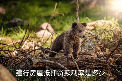建行房屋抵押貸款利率是多少