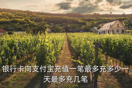 銀行卡向支付寶充值一筆最多充多少一天最多充幾筆