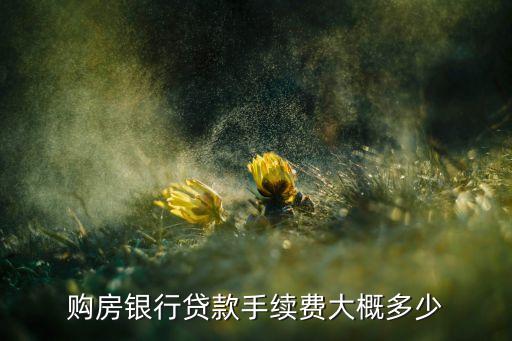 銀行房貸手續(xù)費(fèi)多少錢，辦理購(gòu)房銀行貸款手續(xù)費(fèi)用多少