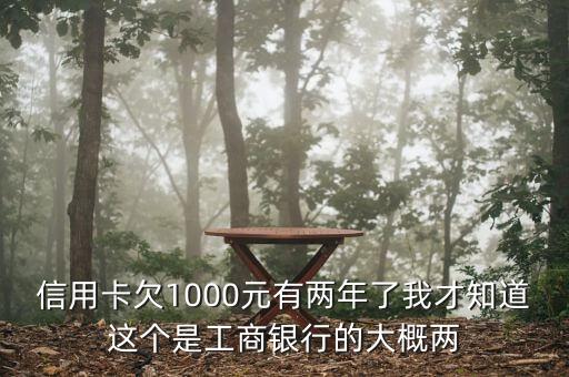 信用卡欠1000元有兩年了我才知道這個是工商銀行的大概兩