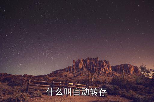 什么叫自動轉存