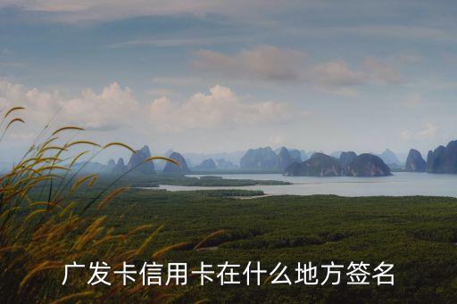 信用卡在什么地方簽字，廣發(fā)卡信用卡在什么地方簽名