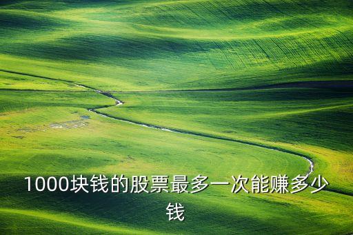 1000塊錢的股票最多一次能賺多少錢