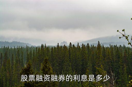 股票利率一般是多少，股票融資融券的利息是多少