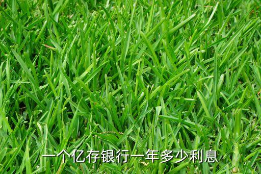 一個億存銀行一年多少利息