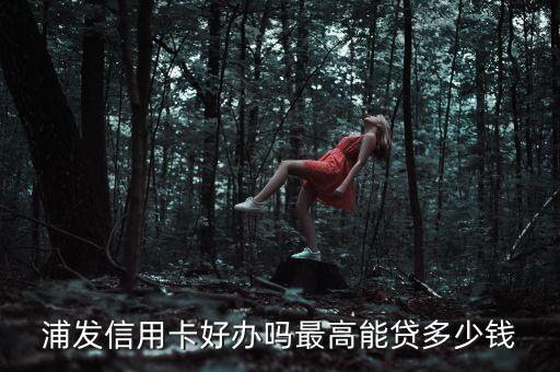 浦發(fā)信用卡好辦嗎最高能貸多少錢
