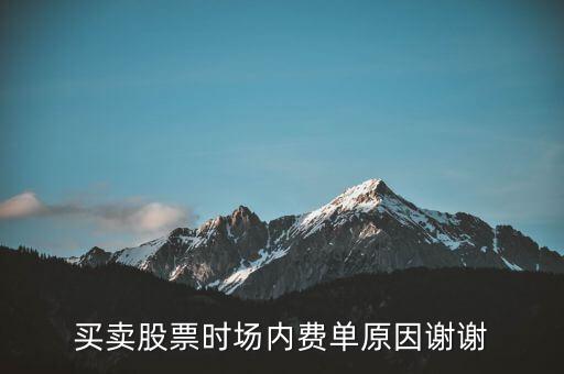 買賣股票時(shí)場內(nèi)費(fèi)單原因謝謝