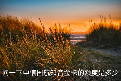 問(wèn)一下中信國(guó)航知音金卡的額度是多少