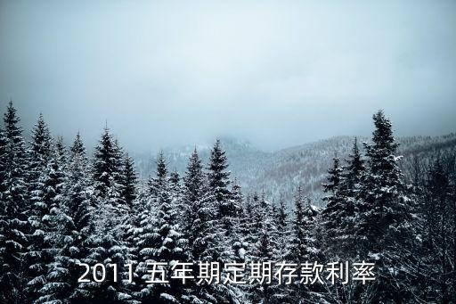 2011 五年期定期存款利率