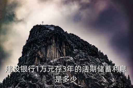 建設(shè)銀行1萬元存3年的活期儲(chǔ)蓄利息是多少