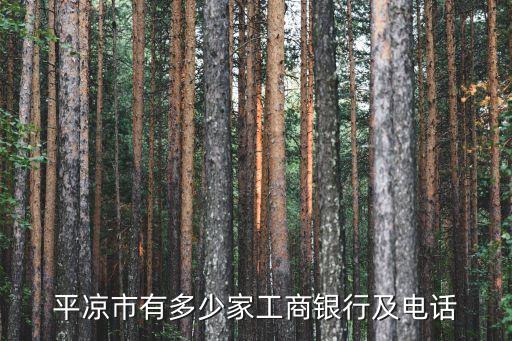 平?jīng)鍪杏卸嗌偌夜ど蹄y行及電話