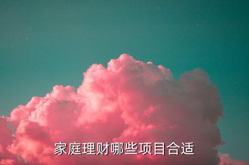 家庭理財(cái)投資什么，家庭理財(cái)哪些項(xiàng)目合適