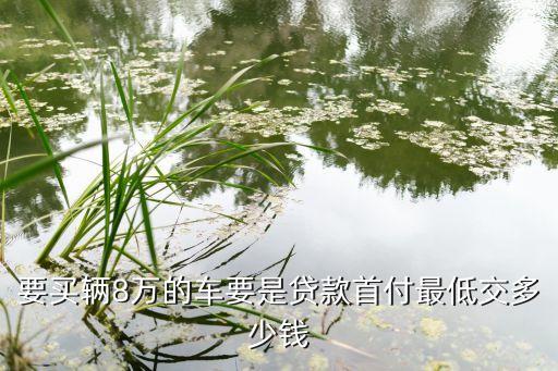 要買輛8萬的車要是貸款首付最低交多少錢