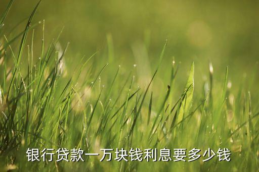 銀行貸款10000需要什么手續(xù)費(fèi)，我想去銀行貸款一萬請(qǐng)問需要一些