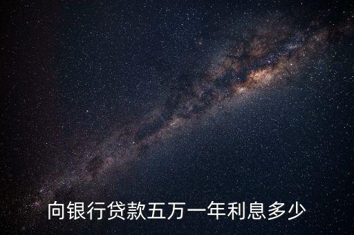 在銀行貸款5萬利息是多少錢，向銀行貸款五萬一年利息多少