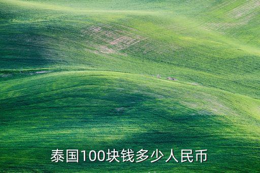 泰國(guó)100塊錢(qián)多少人民幣