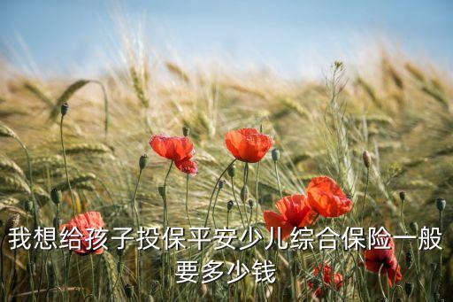我想給孩子投保平安少兒綜合保險一般要多少錢