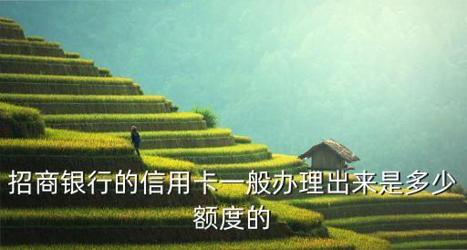 招行一般額度是多少，招商銀行的信用卡一般辦理出來是多少額度的