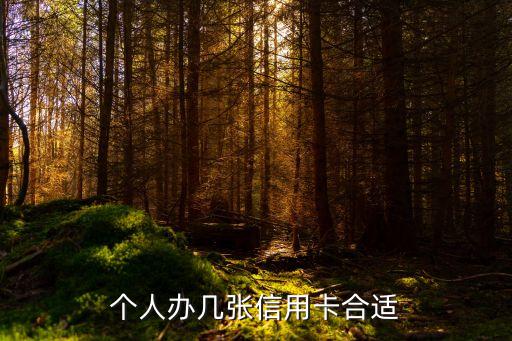 個人辦幾張信用卡合適