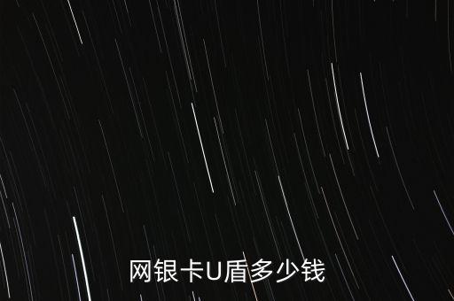 網(wǎng)銀卡U盾多少錢
