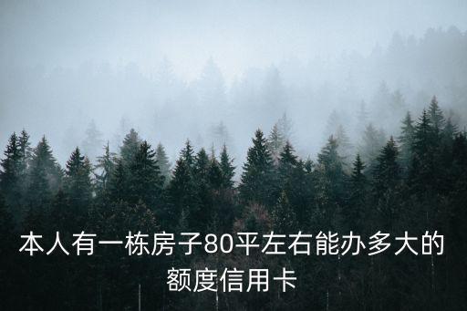 本人有一棟房子80平左右能辦多大的額度信用卡