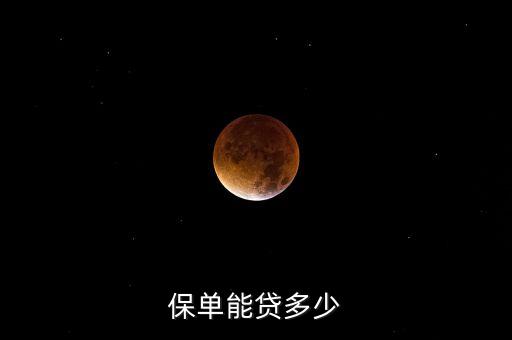 保單能貸多少