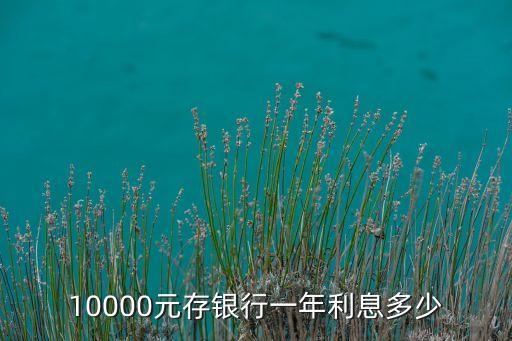 10000元存銀行一年利息多少