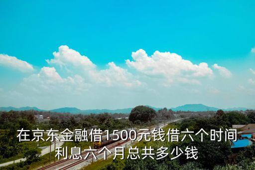 在京東金融借1500元錢借六個(gè)時(shí)間利息六個(gè)月總共多少錢