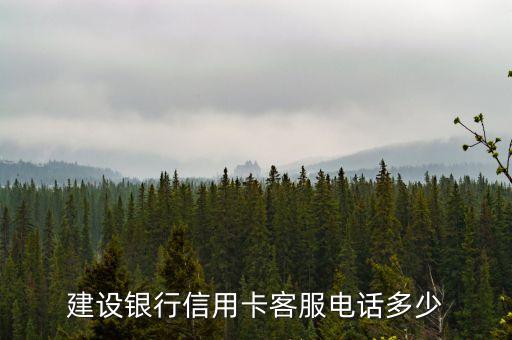 建設(shè)銀行信用卡客服電話多少