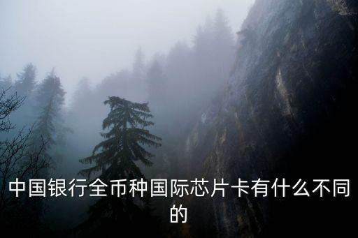 中國銀行全幣種國際芯片卡有什么不同的