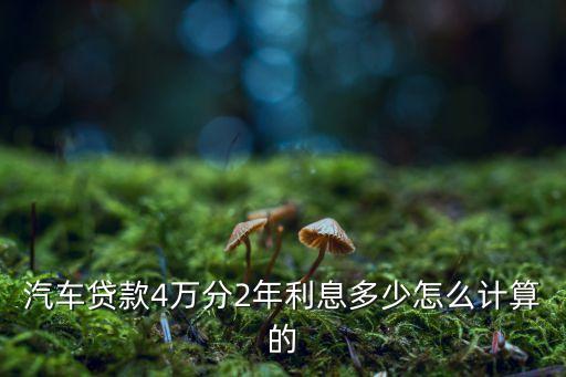 汽車貸款4萬分2年利息多少怎么計算的