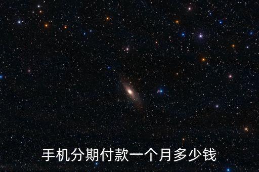 手機分期付款一個月多少錢