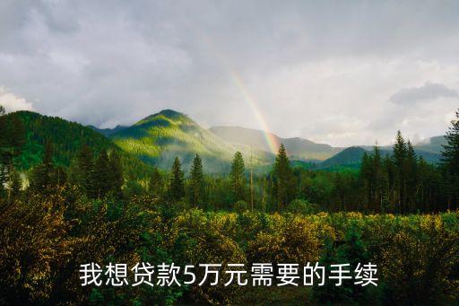 貸五萬塊錢需要什么流程，我想貸款5萬元需要的手續(xù)
