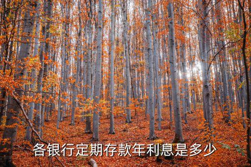 各銀行定期存款年利息是多少