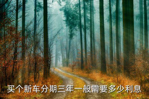 買車三年利息多少錢，買個新車分期三年一般需要多少利息